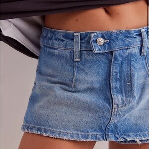 Free People Blue Denim Mini Skort!!!